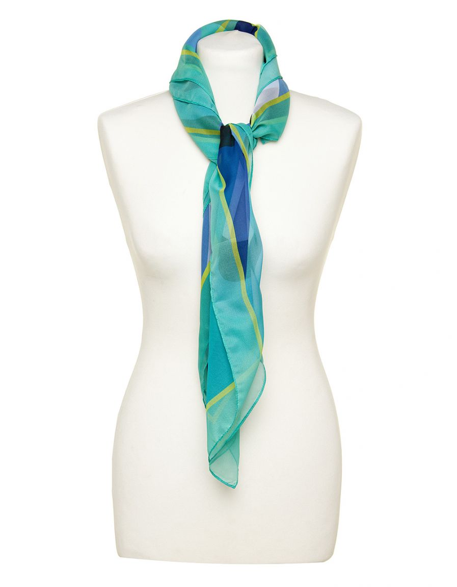 Foulard carré vert