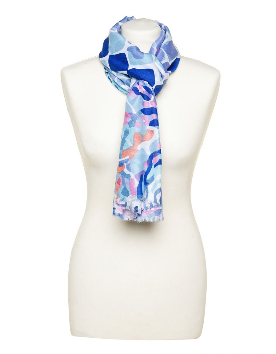 Foulard bleu coraux