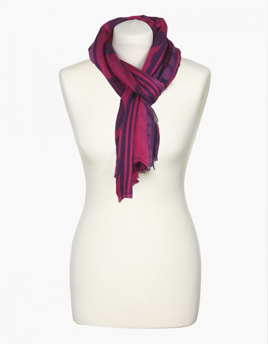 Foulard rose fuchsia