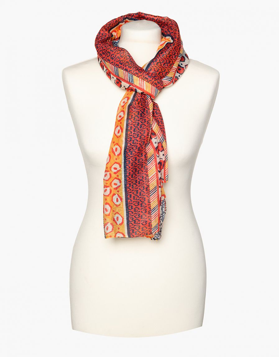 Foulard imprimé rayures