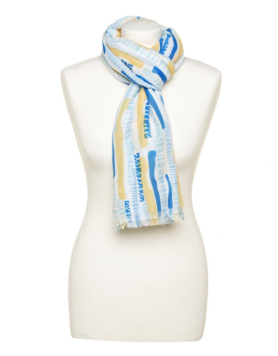 Foulard bleu jaune