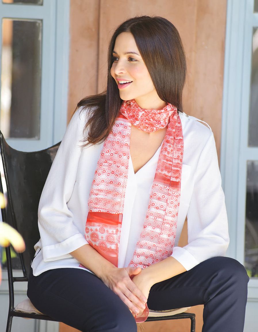 Foulard ethnique orange