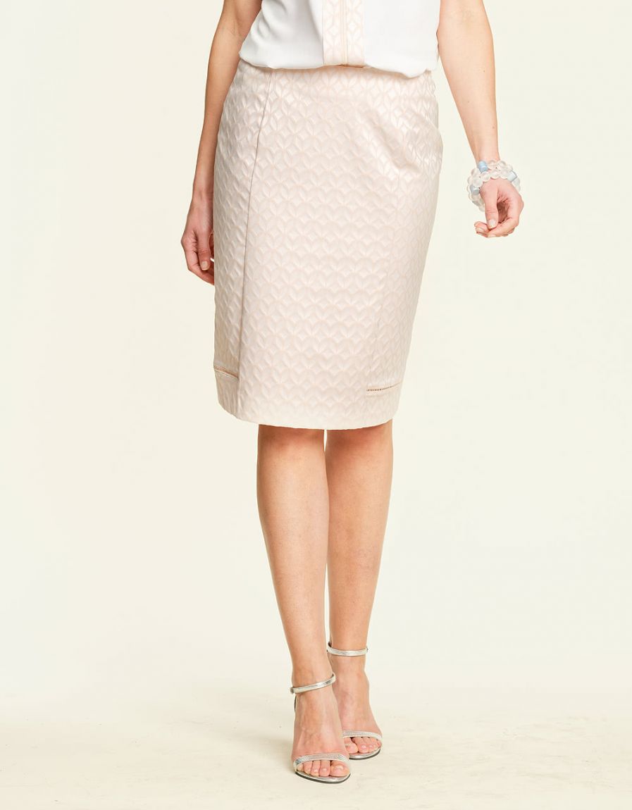 Jupe chic tailleur rose