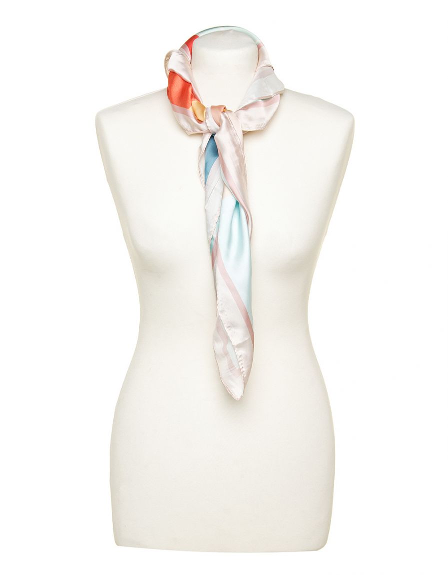 Foulard orange motifs