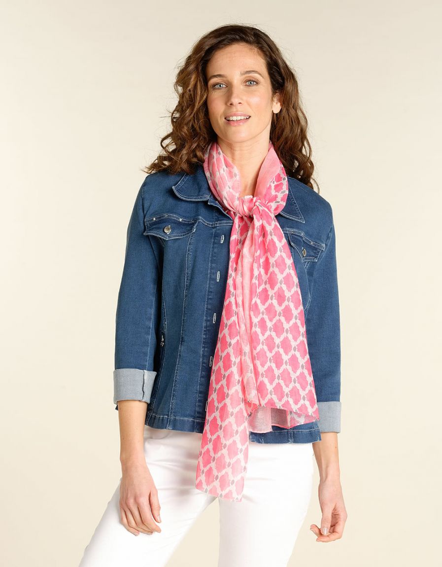 Foulard imprimé rose