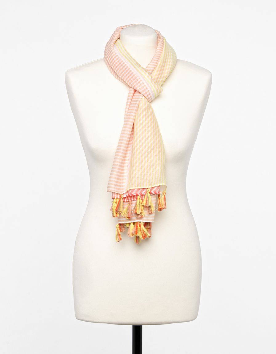 Foulard jaune à rayures