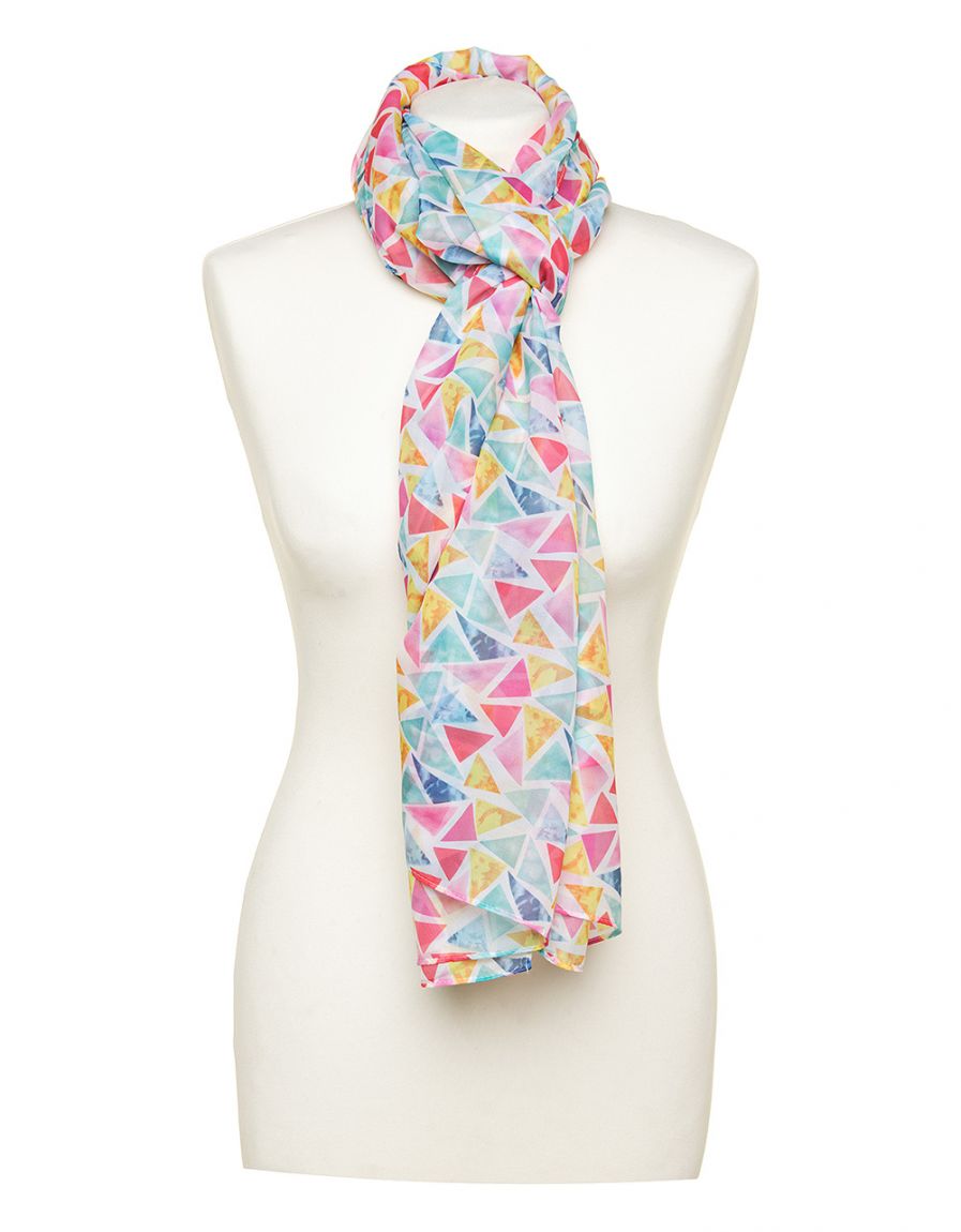 Foulard carré rose