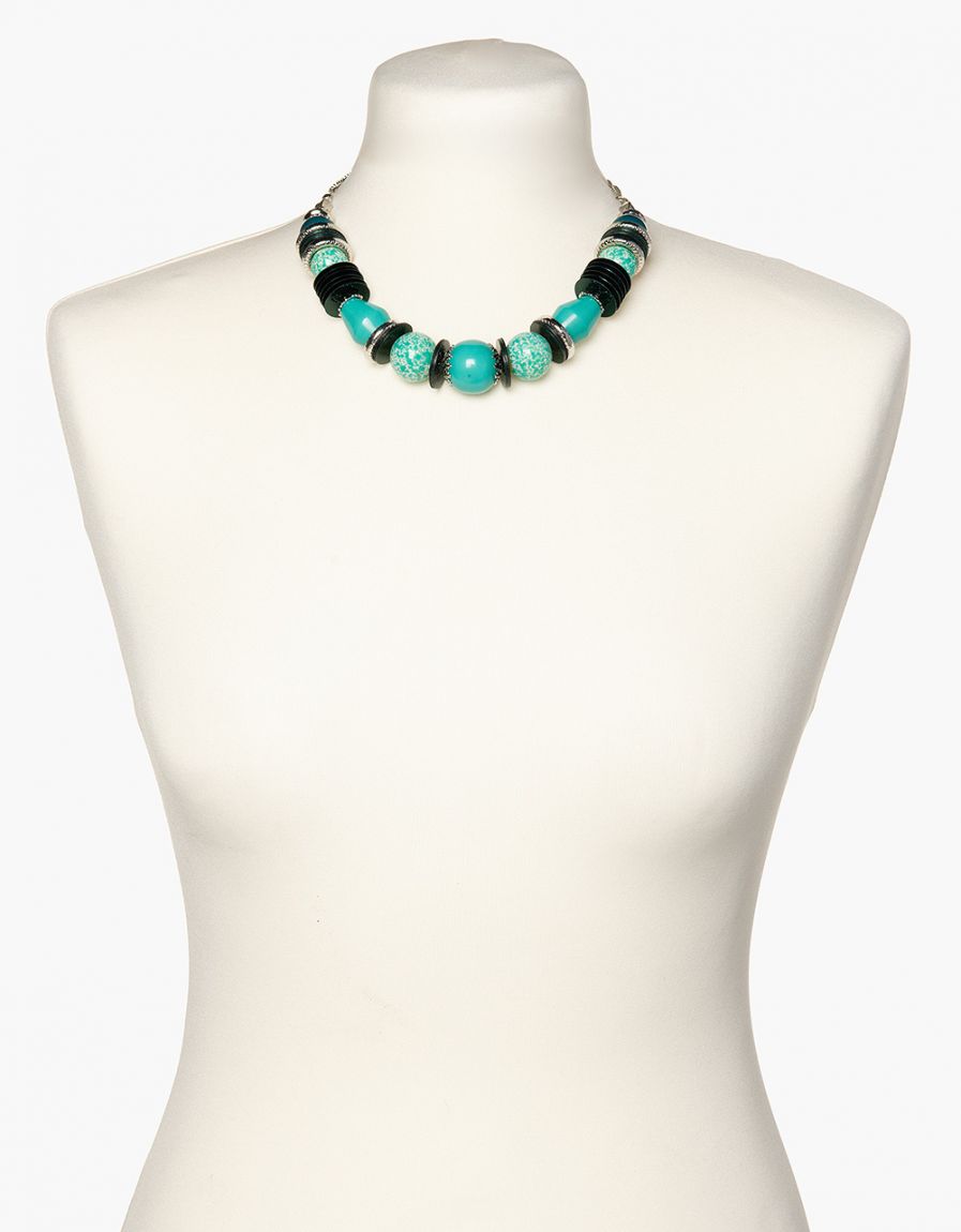 Collier perles turquoise