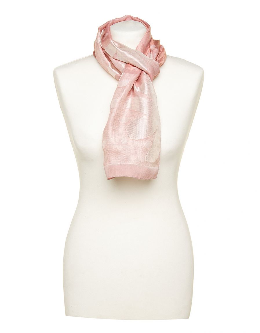 Foulard rose satiné